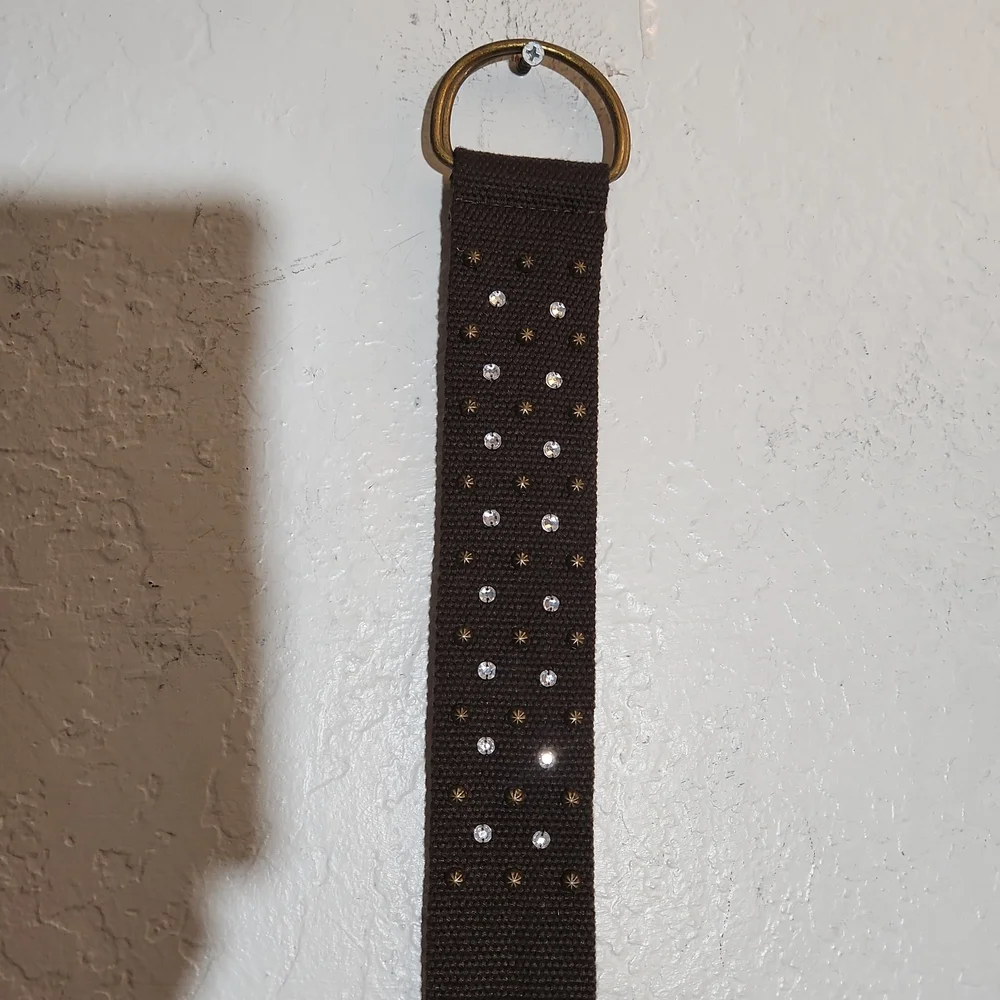 BLING Woven fabric Bling Embellished Belt